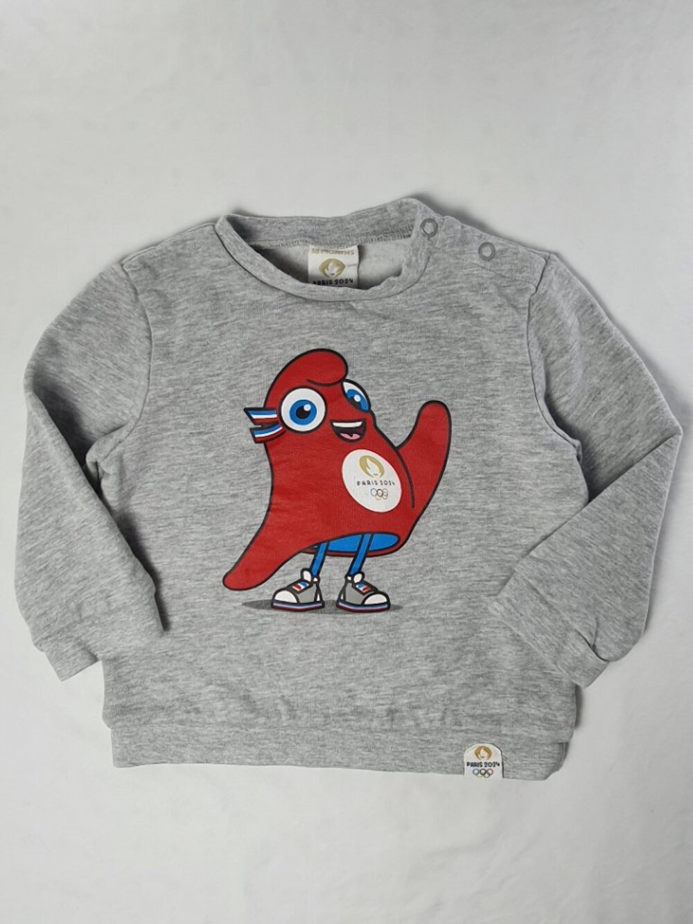 Paris 2024 Olympics Mascot Baby Crew Sweatshirt - 18 Months